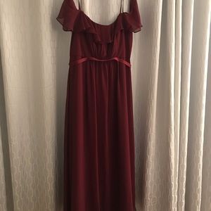 Bridesmaid dress from David’s